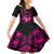 Personalised Pink Out Family Matching Mermaid Dress and Hawaiian Shirt Breast Cancer Awareness Polynesian Pattern Black Version LT01 Daughter's Dress Black - Polynesian Pride