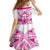 Personalised Pink Out Family Matching Puletasi Dress and Hawaiian Shirt Breast Cancer Awareness Polynesian Pattern White Version LT01 - Polynesian Pride