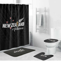 Football New Zealand Bathroom Set Aotearoa United Black Version LT01 Bathroom Set (4 pcs) Black - Polynesian Pride