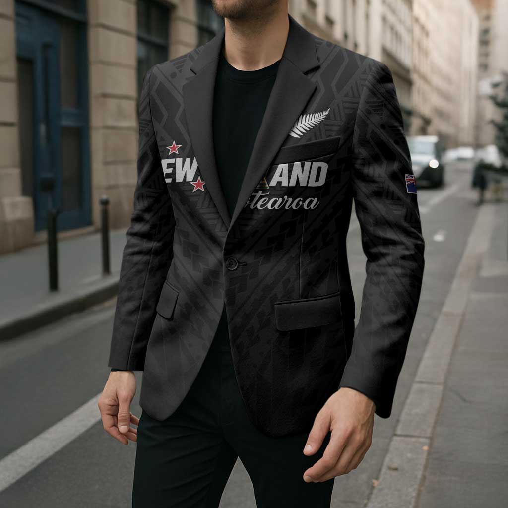 Custom Football New Zealand Blazer Aotearoa United Black Version LT01 - Polynesian Pride