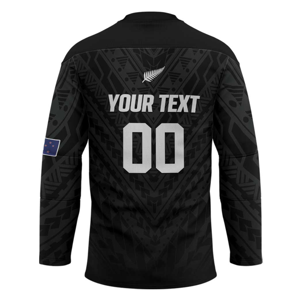 Custom Football New Zealand Hockey Jersey Aotearoa United Black Version - Polynesian Pride