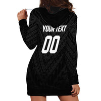Custom Football New Zealand Hoodie Dress Aotearoa United Black Version LT01 - Polynesian Pride