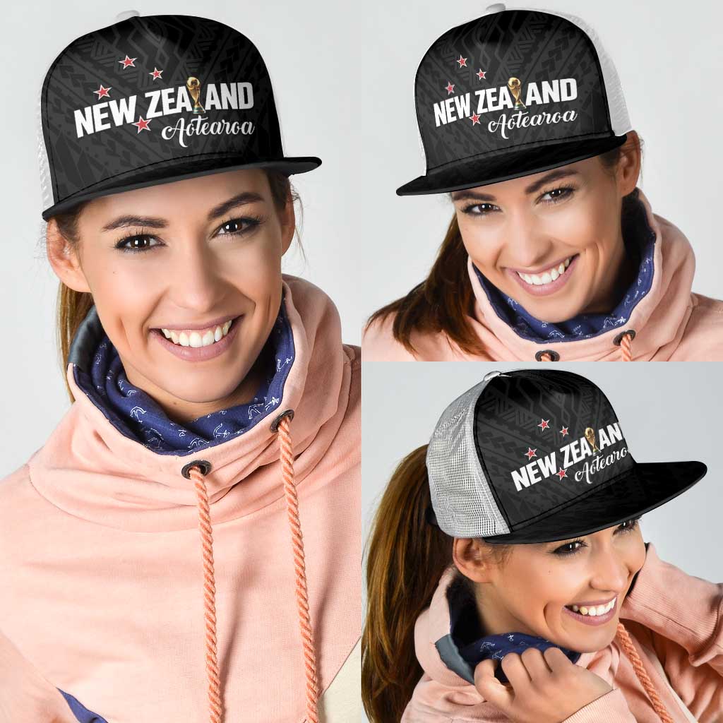 Football New Zealand Mesh Trucker Cap Aotearoa United Black Version LT01 - Polynesian Pride