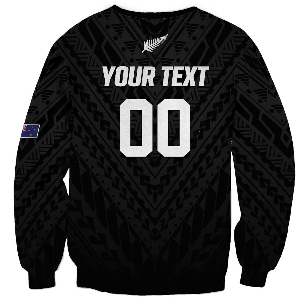 Custom Football New Zealand Sweatshirt Aotearoa United Black Version LT01 - Polynesian Pride