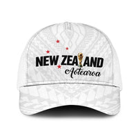 Football New Zealand Baseball Net Cap Aotearoa United White Version - Polynesian Pride
