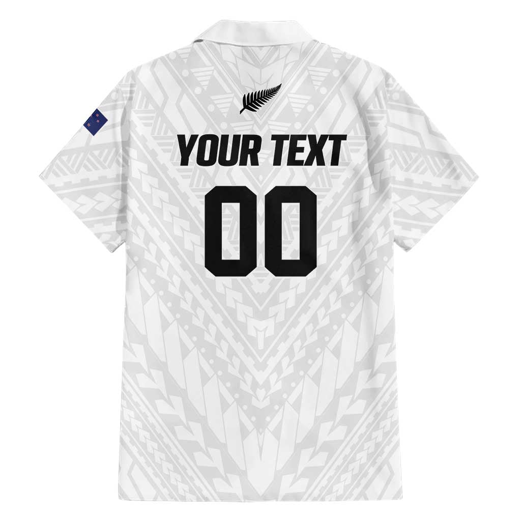 Custom Football New Zealand Family Matching Summer Maxi Dress and Hawaiian Shirt Aotearoa United White Version LT01 - Polynesian Pride
