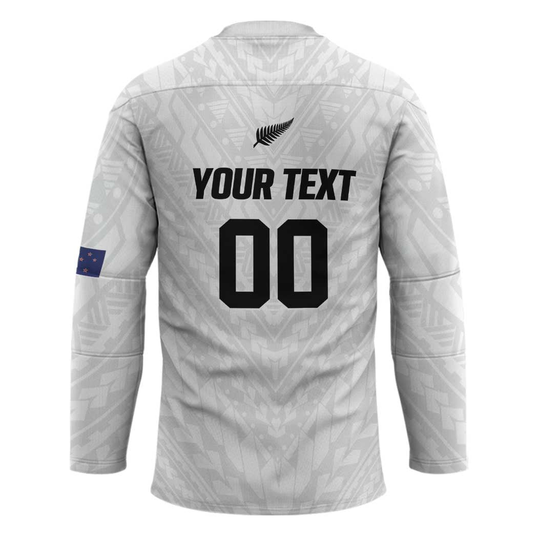 Custom Football New Zealand Hockey Jersey Aotearoa United White Version - Polynesian Pride