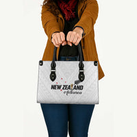 Football New Zealand Leather Bag Aotearoa United White Version - Polynesian Pride