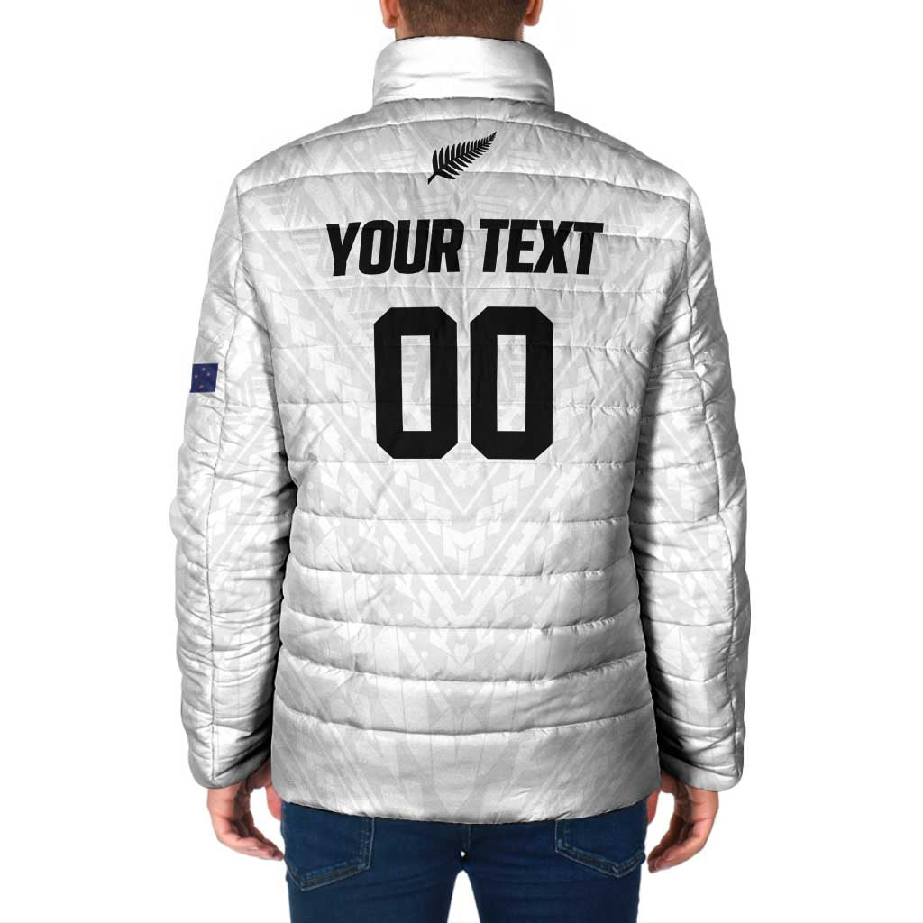 Custom Football New Zealand Padded Jacket Aotearoa United White Version LT01 - Polynesian Pride