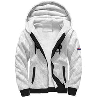 Custom Football New Zealand Sherpa Hoodie Aotearoa United White Version - Polynesian Pride