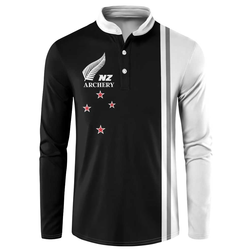 Personalised New Zealand 2025 Archery Basic Button Sweatshirt Archery NZ