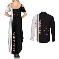 Personalised New Zealand 2025 Archery Basic Couples Matching Summer Maxi Dress and Long Sleeve Button Shirt Archery NZ