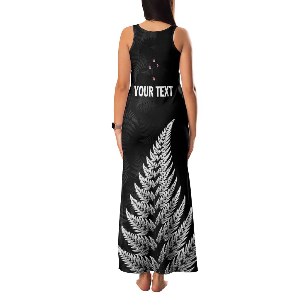 Personalised New Zealand 2025 Archery Family Matching Tank Maxi Dress and Hawaiian Shirt Aotearoa Silver Arrows Black LT01 - Polynesian Pride