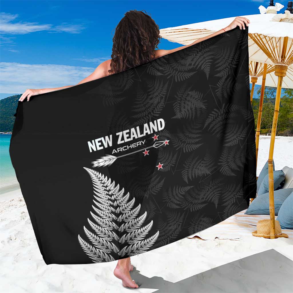 New Zealand 2025 Archery Sarong Aotearoa Silver Arrows Black