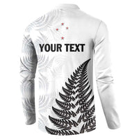 Personalised New Zealand 2025 Archery Button Sweatshirt Aotearoa Silver Arrows White