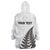 Personalised New Zealand 2025 Archery Wearable Blanket Hoodie Aotearoa Silver Arrows White
