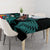 New Zealand Archery Tablecloth Turquoise Maori Silver Fern