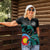 Personalised New Zealand Archery Women Polo Shirt Turquoise Maori Silver Fern