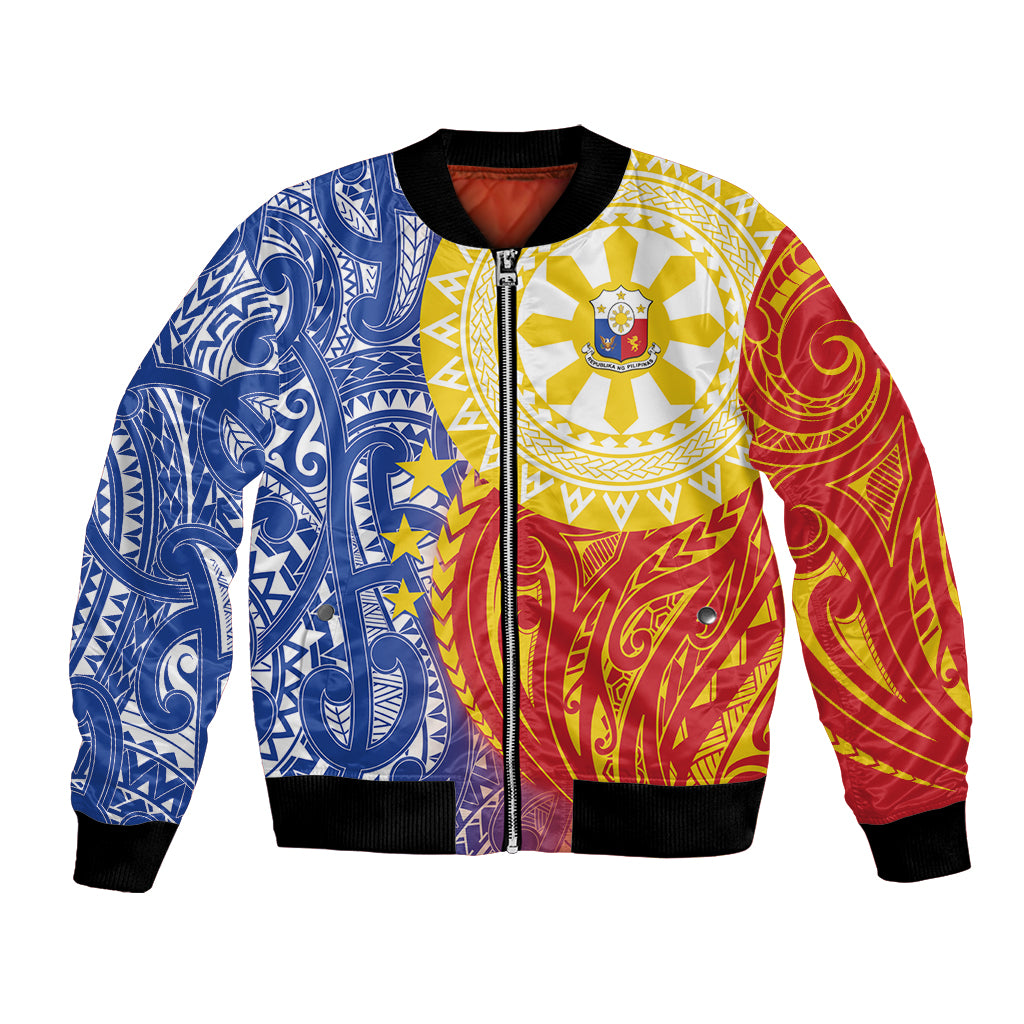 Philippines Bomber Jacket Pilipinas Polynesian Pattern LT01 Unisex Art - Polynesian Pride