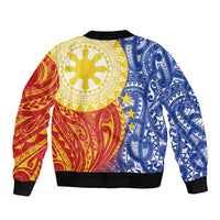 Philippines Bomber Jacket Pilipinas Polynesian Pattern