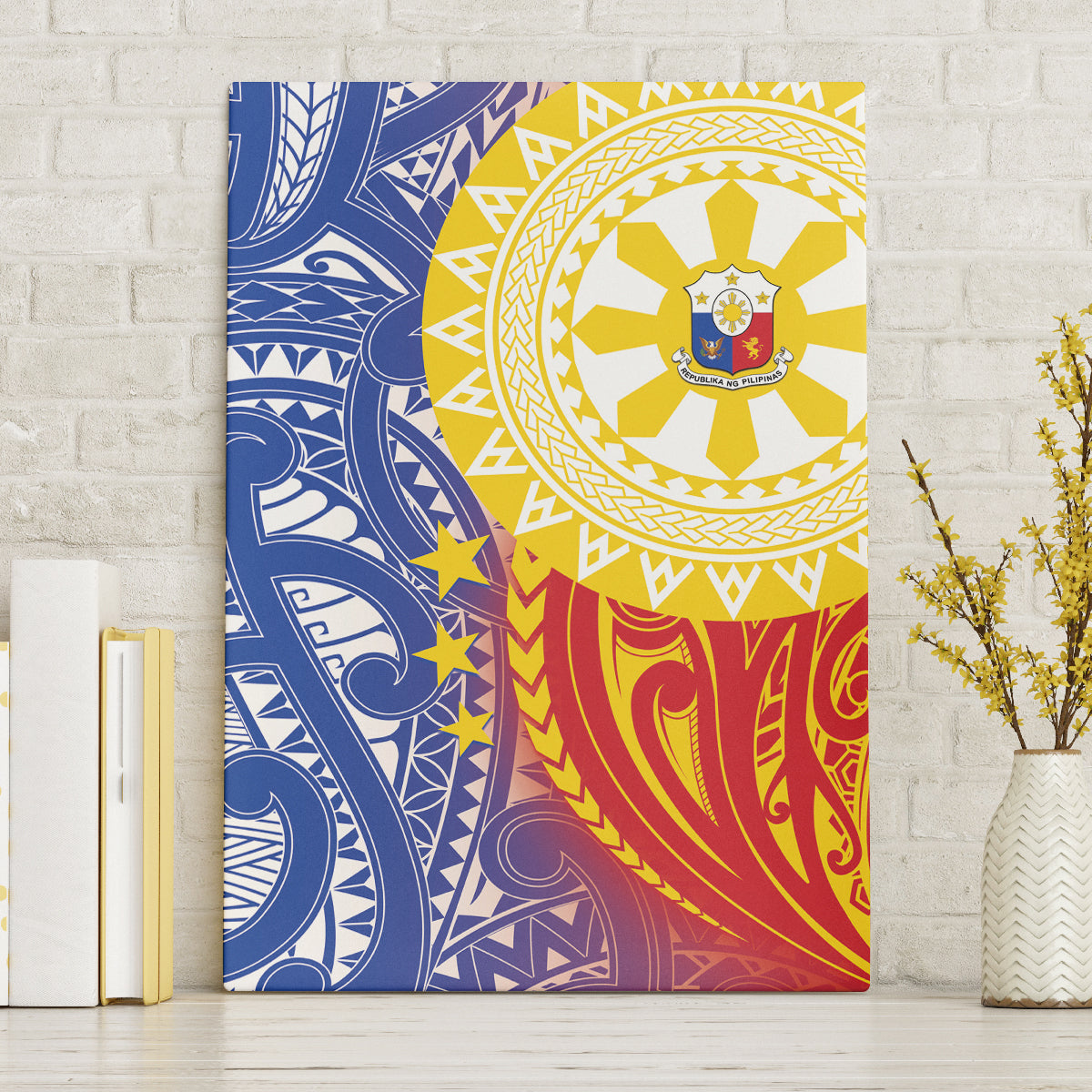 Philippines Canvas Wall Art Pilipinas Polynesian Pattern LT01 Without Frame Art - Polynesian Pride