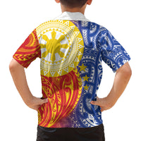 Philippines Family Matching Summer Maxi Dress and Hawaiian Shirt Pilipinas Polynesian Pattern