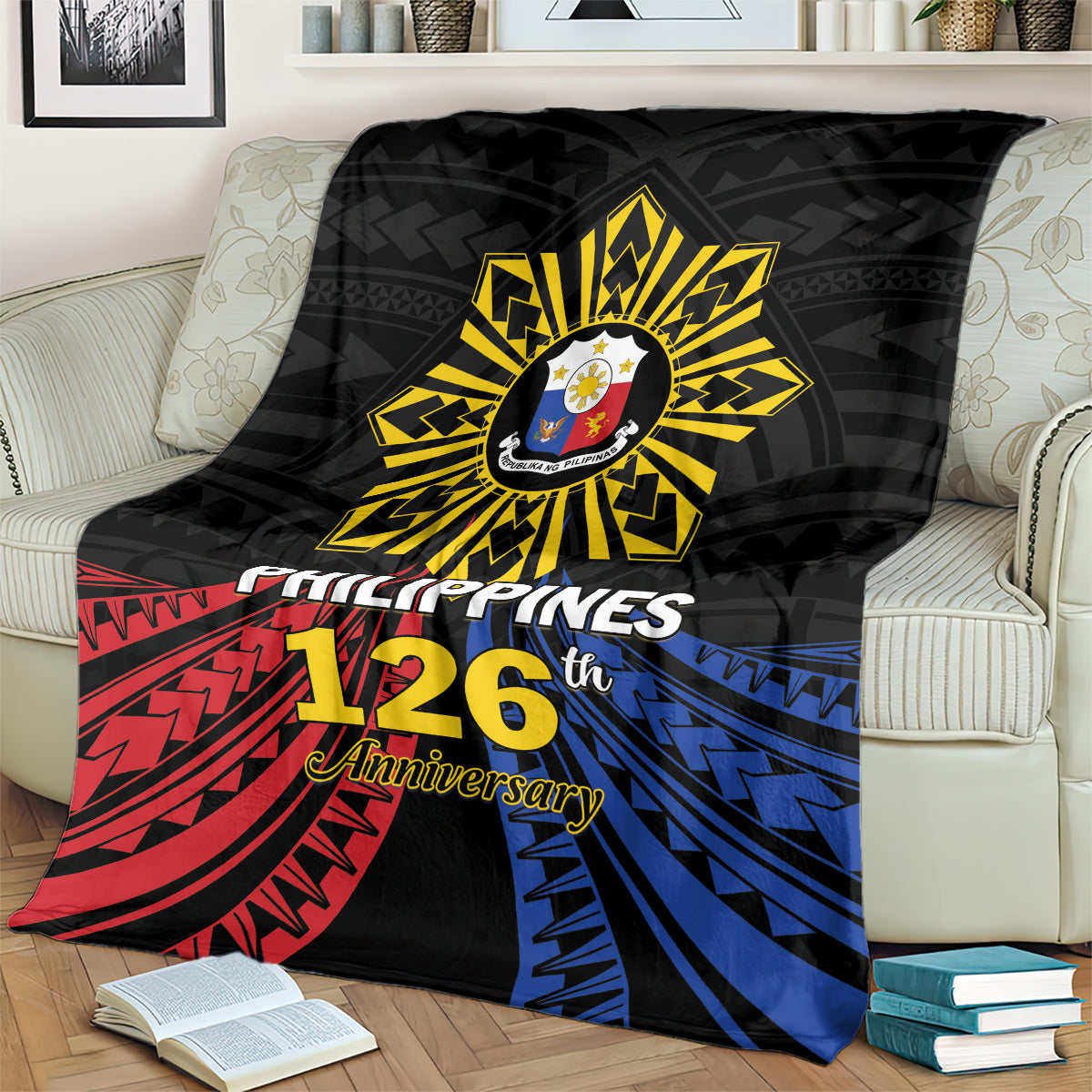 Philippines Independence Day Blanket Filipino 126th Anniversary Sun Tattoo