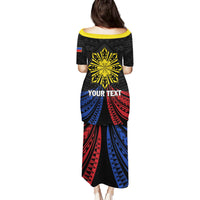 Personalized Philippines Independence Day Family Matching Puletasi and Hawaiian Shirt Filipino 126th Anniversary Sun Tattoo LT01 - Polynesian Pride