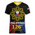 Personalized Philippines Independence Day Women V-Neck T-Shirt Filipino 126th Anniversary Sun Tattoo