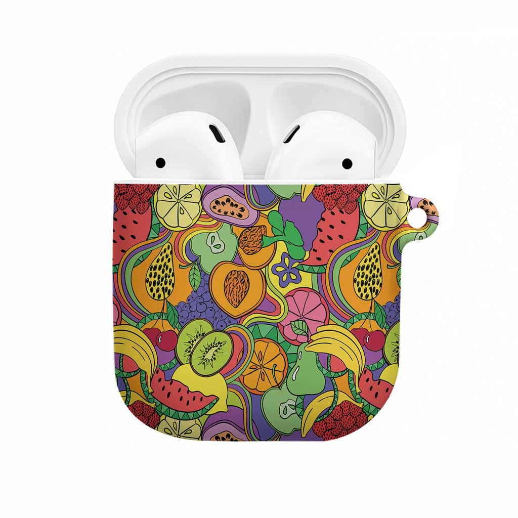 Hawaii Fruits Hippie Style AirPods Case Vibrant Colorful