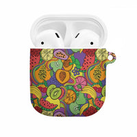 Hawaii Fruits Hippie Style AirPods Case Vibrant Colorful
