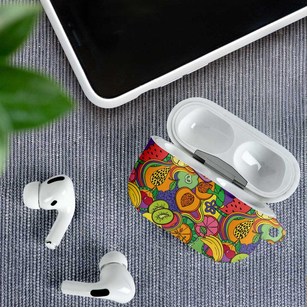 Hawaii Fruits Hippie Style AirPods Case Vibrant Colorful
