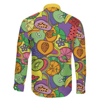 Hawaii Fruits Hippie Style Family Matching Puletasi and Hawaiian Shirt Vibrant Colorful LT01 - Polynesian Pride