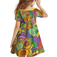 Hawaii Fruits Hippie Style Family Matching Summer Maxi Dress and Hawaiian Shirt Vibrant Colorful LT01 - Polynesian Pride