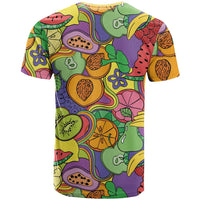 Hawaii Fruits Hippie Style T Shirt Vibrant Colorful