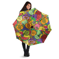 Hawaii Fruits Hippie Style Umbrella Vibrant Colorful