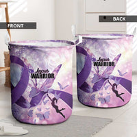 Polynesian Lupus Awareness Laundry Basket Butterfly Hologram Lupus Warrior