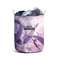 Polynesian Lupus Awareness Laundry Basket Butterfly Hologram Lupus Warrior