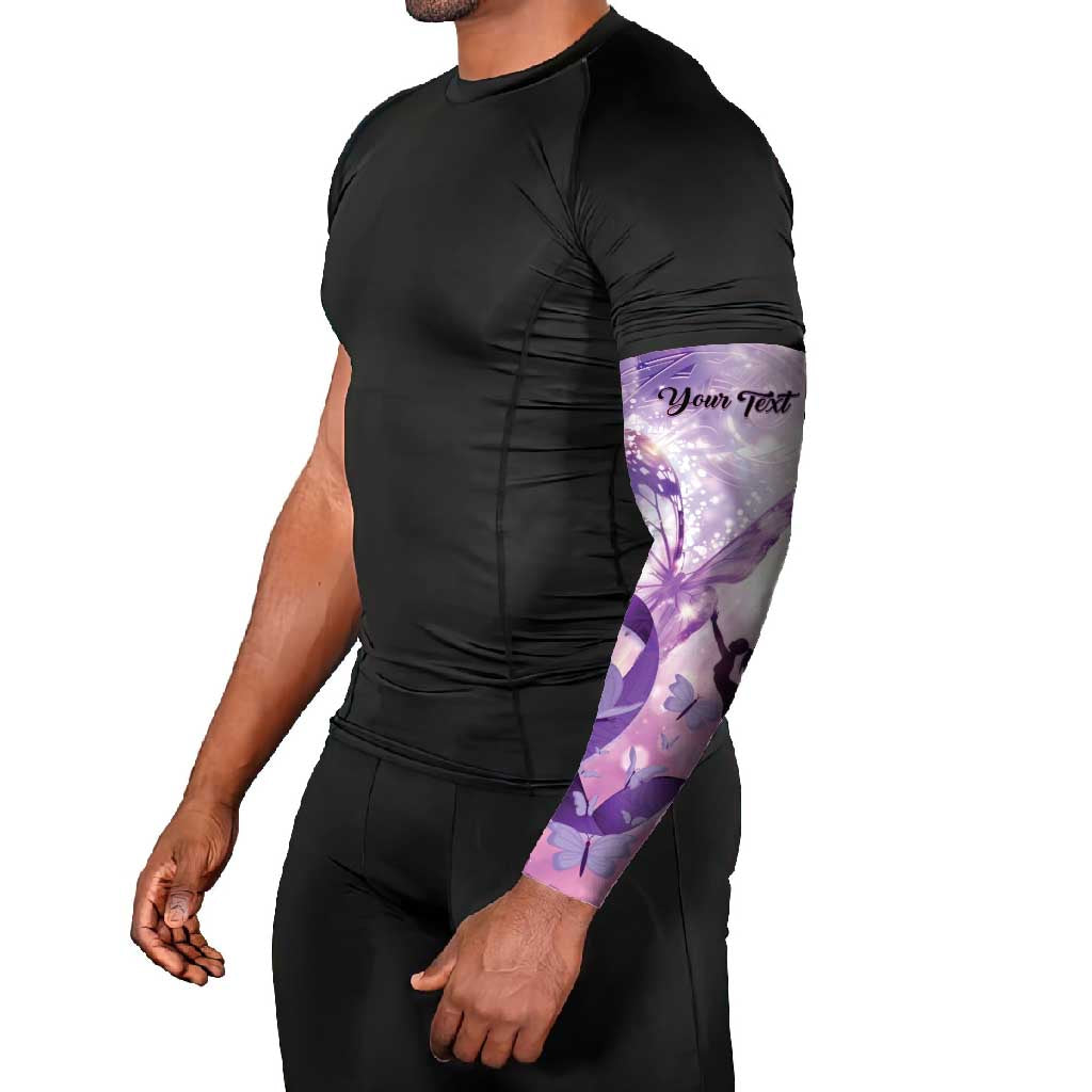 Personalized Polynesian Lupus Awareness Arm Sleeves Butterfly Hologram Lupus Warrior