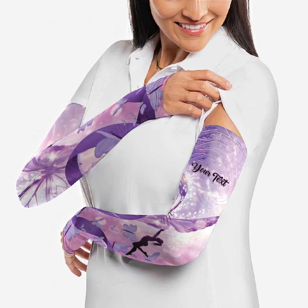 Personalized Polynesian Lupus Awareness Arm Sleeves Butterfly Hologram Lupus Warrior