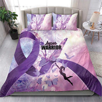 Polynesian Lupus Awareness Bedding Set Butterfly Hologram Lupus Warrior