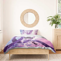 Polynesian Lupus Awareness Bedding Set Butterfly Hologram Lupus Warrior