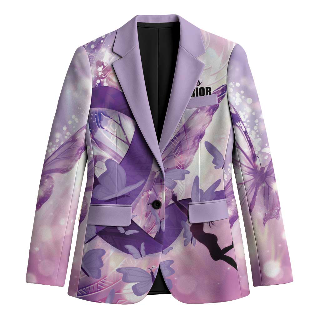 Personalized Polynesian Lupus Awareness Blazer Butterfly Hologram Lupus Warrior