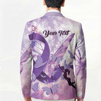 Personalized Polynesian Lupus Awareness Blazer Butterfly Hologram Lupus Warrior
