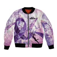 Personalized Polynesian Lupus Awareness Bomber Jacket Butterfly Hologram Lupus Warrior