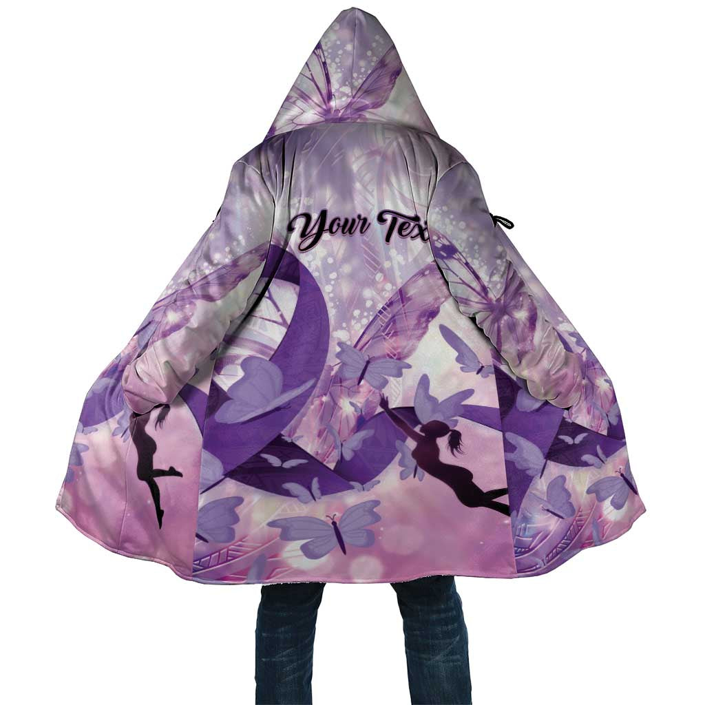 Personalized Polynesian Lupus Awareness Cloak Butterfly Hologram Lupus Warrior