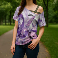 Personalized Polynesian Lupus Awareness Cross Shoulder Shirt Butterfly Hologram Lupus Warrior