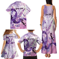 Personalized Polynesian Lupus Awareness Family Matching Tank Maxi Dress and Hawaiian Shirt Butterfly Hologram Lupus Warrior LT01 - Polynesian Pride