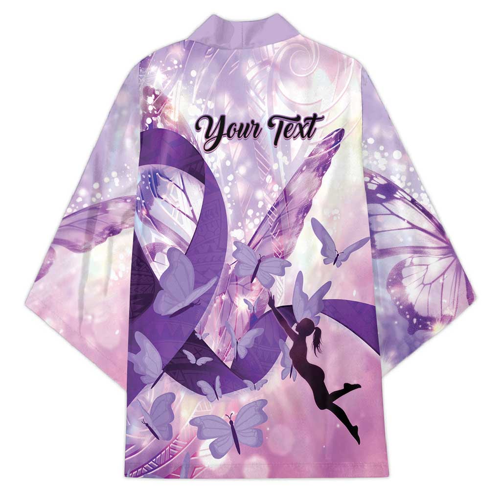 Personalized Polynesian Lupus Awareness Kimono Butterfly Hologram Lupus Warrior