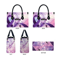 Polynesian Lupus Awareness Leather Bag Butterfly Hologram Lupus Warrior